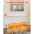 thumbnail image 4 of VEVOR Baseboard Heater Covers, Premium Series 5 ft Standard Electric Heating Unit Front Cover for Home Improvement, Heavy-duty Steel, Easy Installation for Bedroom Replacing Old Cover, White, 4 of 9