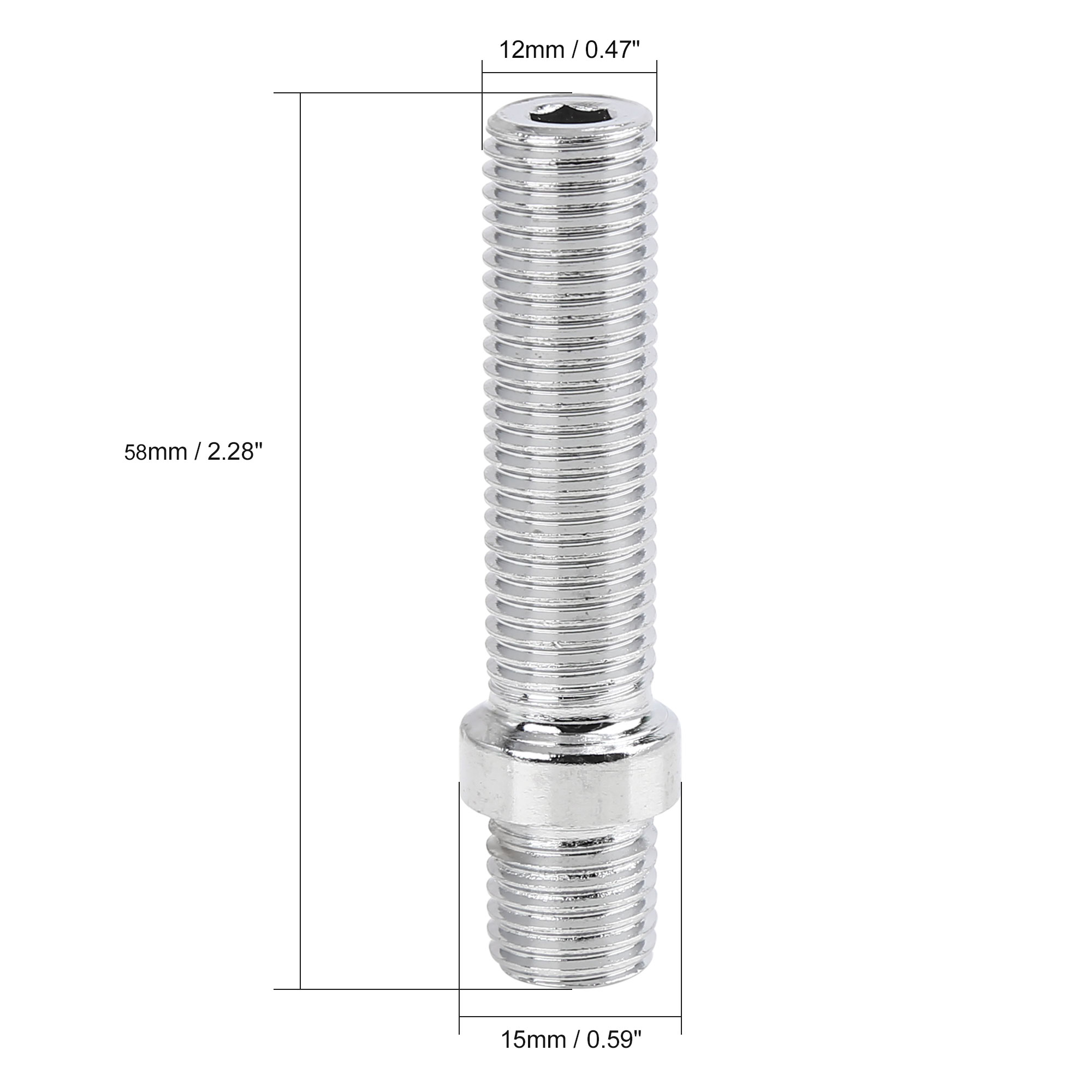 Buy 20pcs 58mm M12 x 1.5 to M12 x 1.5 Wheel Stud Conversion Tall Lug Bolts for German Cars
