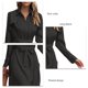 thumbnail image 5 of Vestido de manga larga, ajustado, plisado, con cintura de un solo pecho, vestido elegante para mujer tipo 1 S, 5 of 6