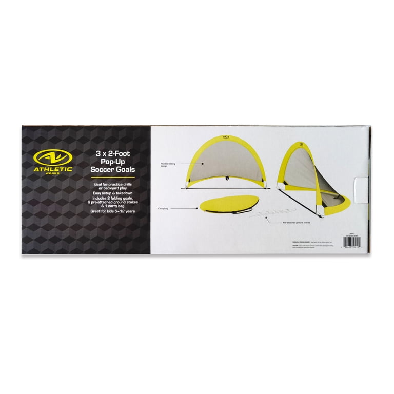 Athletic Works Pop-up Soccer Nets, 3' x 2', Set of 2 photo 3