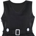 thumbnail image 3 of Sunny Fashion Girls Dress Black Button Back School Uniform Pleated Hem 7 Years, 3 of 4