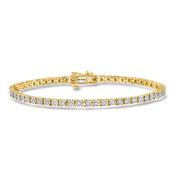 Ross-Simons 0.50 ct. t.w. Diamond Tennis Bracelet in 18kt Gold Over Sterling, Women's, Adult