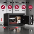 thumbnail image 3 of Tigerking 0.5 Cu.ft. Small Digital Safe Box for Closet, Nightstand and Hotel, Black, 3 of 7