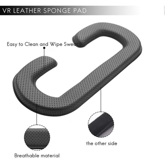 for HTC Vive Cover Pu Leather,Foam for HTC Vive Headset VR Face Cushion Cover Bundle,Easy-To-Clean F