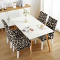 thumbnail image 3 of Leopard Print Dining Chair Covers 4 Pack Cartoon Animal Design Washable Polyester Stretch Slipcovers Removable Seat Protector for Unique Home Style, 3 of 7