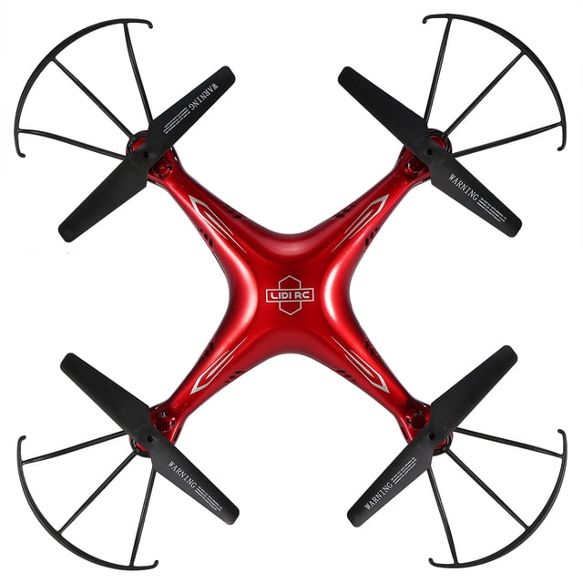 Drone con control remoto de 2,4 GHz, mantenimiento de altitud, retorno con una tecla, RC Quadcopter (rojo sin cámara)
