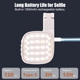 thumbnail image 4 of AYAMAYA Magnetic Selfie Light for Phone, [Compatible with MagSafe] Portable 360° Foldable Phone Light with Mirror, 10 Modes 48 LED for Video Makeup Vlog, 4 of 8
