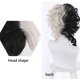 thumbnail image 3 of Peluca Blanca Y Negra Mujeres Parte Media Peluca Rizada Corta Cosplay Disfraz Pelo Sintético Juego De Rol Peluca Para Cosplay Fiesta De Navidad De Halloween Guardurnaity CE006854-00, 3 of 6