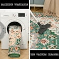 thumbnail image 7 of Lochas Vintage Boho Rug Low Pile Fluffy Area Rugs for Bedroom Living Room Indoor Floor Carpet Home Decor,6'X9',Green, 7 of 7