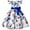 Blue, variant on Cute Girls Dresses Spring Summer PrintRuffle Sleeveles Wednesday Gifts Party Ball Gown Dress Size 3-4 Years