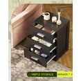 thumbnail image 6 of GALAXHERO 3 Drawer Night Stands for Bedroom, Black Tall Nightstand with Storage Cabinets, Wooden Bedside Table End Table for Living Room, 6 of 7
