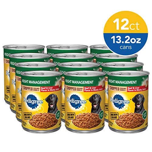 PEDIGREE Weight Management Adult Canned Wet Dog Food for Weight Control Chopped Ground Dinner Beef & Liver Flavor - image 2 of 10
