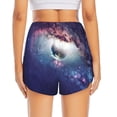 thumbnail image 2 of Lsque Planets Stars And Galaxies Printed Women's Running Shorts with Liner Pockets,Elastic Quick Dry Workout Athletic Gym Yoga Shorts,Womens High Waist Shorts-X-Large, 2 of 9