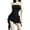 Black3, variant on Maean Women Mini Dress Ruffle Hem Ruched Slim Dresses for Womens Party Prom Clubwear Outfits