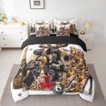 thumbnail image 2 of Homewish Leopard Print High Heel Twin Bedding Sets 7-Piece, Female Modern Fashion Bedding Comforter Set, Chic Bowknot Bag Reversible Sheet Sets, Breathable Home Decor, 2 of 7