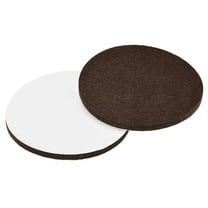 Uxcell Felt Furniture Pads 85mm Dia Self-stick Anti-scratch Floor Protector Brown 12 Pads