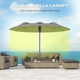 thumbnail image 5 of Outsunny 9.5' Double-sided Patio Umbrella with Tilt Outdoor Umbrella, Grey, 5 of 10