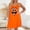 Orange, variant on SCSAlgin Women Sleeveless Fashion Printed Night Gown Spaghetti Strap Sleep Dress Chemise Sleepwear