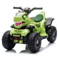 thumbnail image 6 of 12V Kids Ride On Electric ATV for Kids, Kids Dinosaur Ride on Car Toy, W/Cool Light, 2WD, Multimedia Center Panel With Children's Favorite Songs, Bluetooth & Microphone Interface, Power Display, 6 of 8
