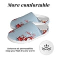 thumbnail image 6 of KLL merry Christmas rabbit Pattern Adult Unisex Cozy Slippers,Fuzzy Slip-on Slippers TPR Sole Slippers Comfort Plush Home Footwear for Indoor & Outdoor-8, 6 of 7