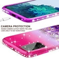 thumbnail image 2 of Galaxy A12 Case w[Temper Glass] Cute Liquid Glitter Bling Diamond Bumper Girls Women Phone Case for Samsung Galaxy A12 - Hot Pink/Purple, 2 of 5