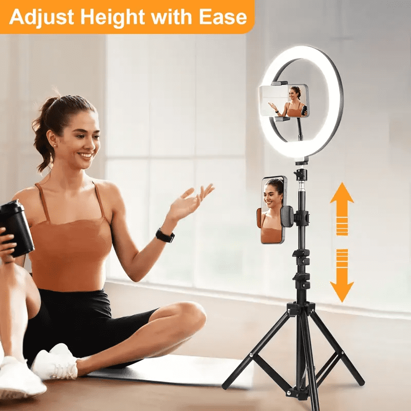 UEGOGO 10" Selfie Ring Light Kit - 43" Adjustable Tripod & Phone Mount for YouTube/TikTok Content Creators