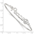 thumbnail image 3 of Sterling Silver Polished Cz Peace With Sign Bangle Made In China qb933, 3 of 5