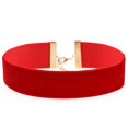 thumbnail image 1 of Wide Soft Velvet Choker Lady Party Nightclub Necklace Gothic Jewelry HHM--Red-Product code 45398 Red, 1 of 4