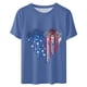 thumbnail image 3 of Camisetas de Manga Corta para las Mujeres, Blusa de Manga Corta de la Moda Del Día de la Independencia Hecha de Poliéster Cómodo para la Primavera Verano, Blusas de Manga Corta para las Mujeres, 3 of 7