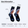 thumbnail image 4 of Four Seasons Universal Socks (2 Pairs) - Unisex Trendy Mixed Color Socks with Vibrant Human Profile & Glowing Brain Design Perfect for All Seasons, 4 of 5