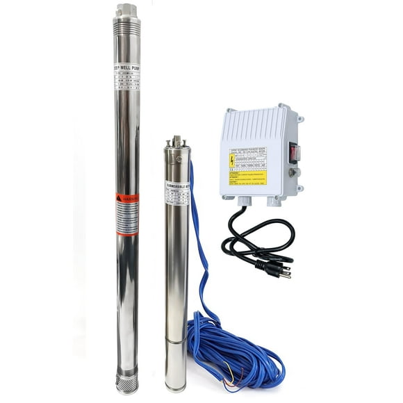 Bomba sumergible para pozos profundos iMeshBean 1HP 220V de acero inoxidable