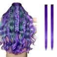thumbnail image 1 of Wig Savings! Bradem Color Card Wig Piece Long Straight Hair Single Card Two Piece Color Hair Extension Piece Gradient Hanging Ear Bleach Dyed Wig, 2X Wig Extensions, 1 of 9
