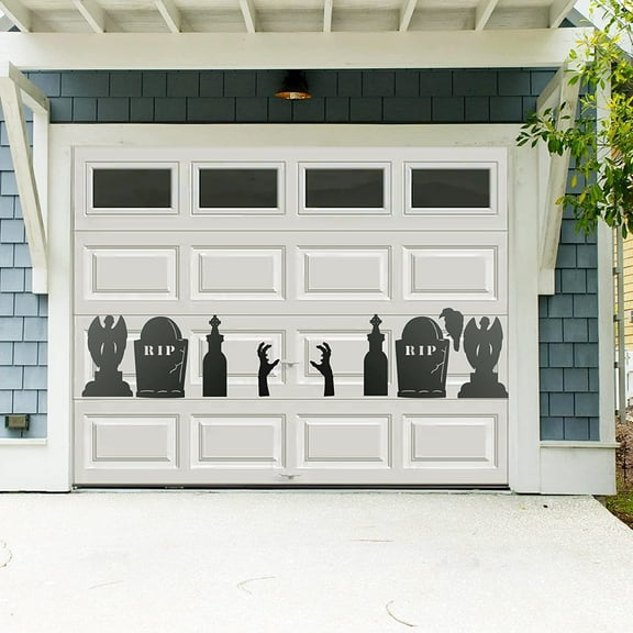 Halloween Cemetery Garage Door Magnets, 9 Piece Halloween Garage Door Magnets, Indoor or Outdoor Halloween Magnets