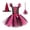 A-510Hot Pink, variant on FEIFLY Toddler Kids Baby Girls Pageant Witch Halloween Party Tulle Dresses With Hats & Broom Fancy Dress Up Sets Birthday Child Clothes Sets