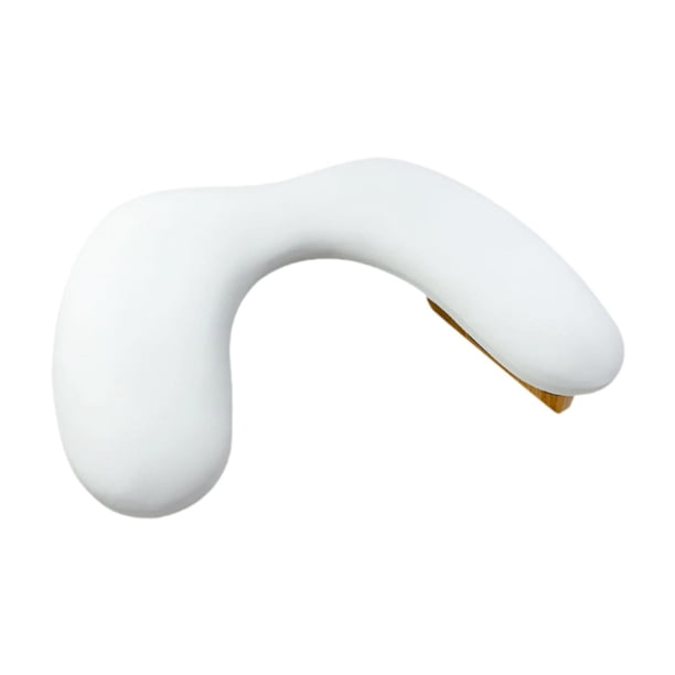 Reposabrazos para uñas, cojín para reposamanos de manicura, mesa de escritorio, cuero sintético Blanco
