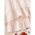 thumbnail image 6 of Peyakidsaa Kid Baby Girls Pants Set Short Sleeve Ruffled T-shirt with Bull/Cow Pattern Flare Pants and Headband, 6 of 8
