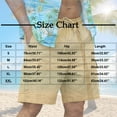 thumbnail image 3 of Mens Linen Shorts Casual Solid Color Elastic Waist Straight Knee Length Shorts Breathable Beach Shorts, 3 of 9