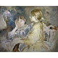 thumbnail image 2 of Morisot, Berthe 32x26 White Modern Wood Framed Museum Art Print Titled - Piano Lesson, 2 of 4