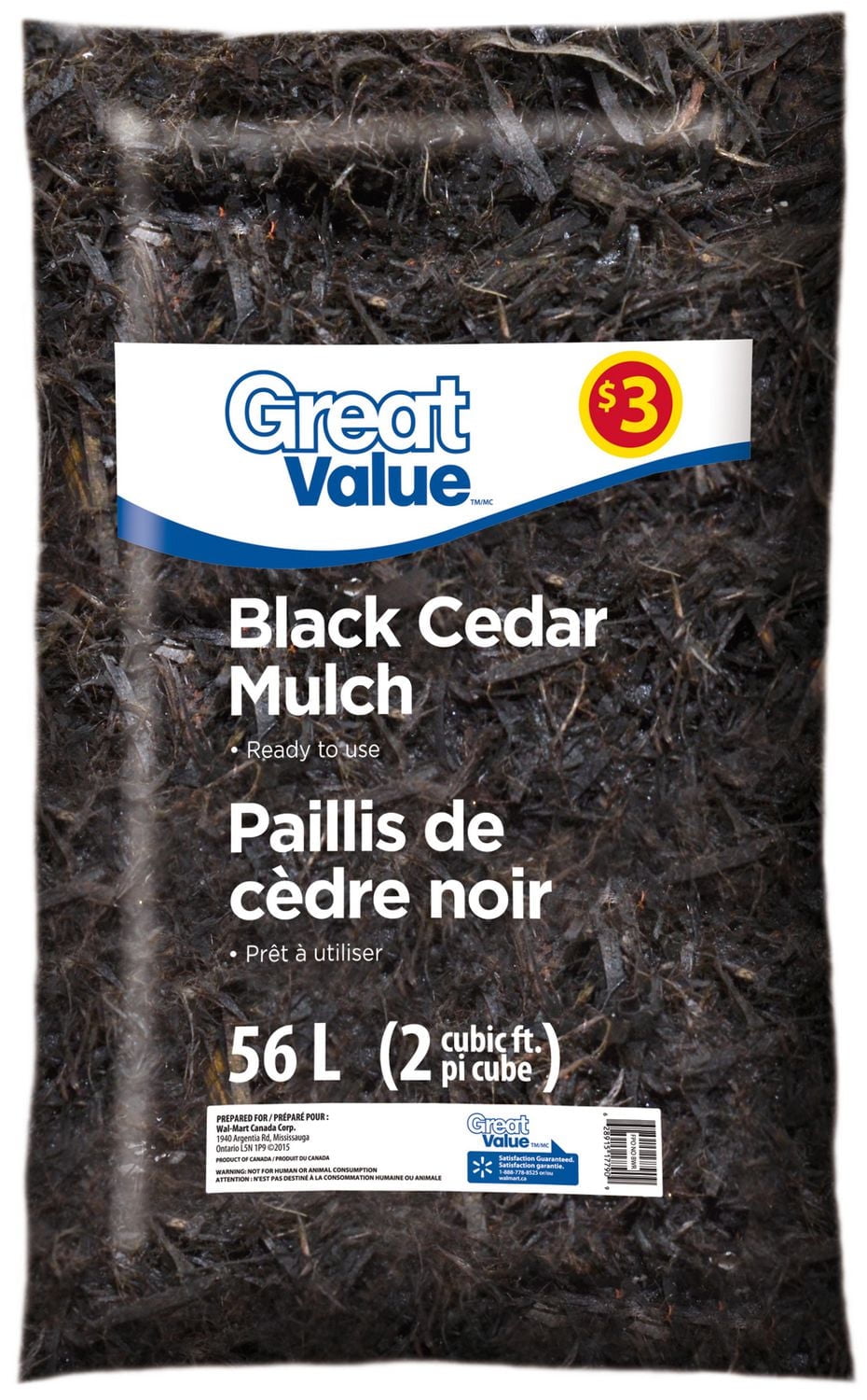 Great Value Paillis de cèdre noir