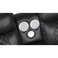 thumbnail image 4 of Lacrose Modern Style Power Recliner Sectional made with wood and metal in Black, 4 of 10