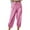 Z1#Pink, variant on Reduce Price Hfyihgf Women's Linen Capri Yoga Pants Elastic Waist Drawstring Lounge Pants Pull on Straight Leg Cinch Bottom Pants with Botton(Khaki,L)