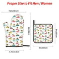 thumbnail image 2 of Cauagu Yoga Dogs Poses Print Oven Mitts and Pot Holders 4 pcs Set,Extra Thicken Long Kitchen Oven Glove Potholders BBQ Gloves-Oven Mitts and Pot Holders(11 Inch), 2 of 6
