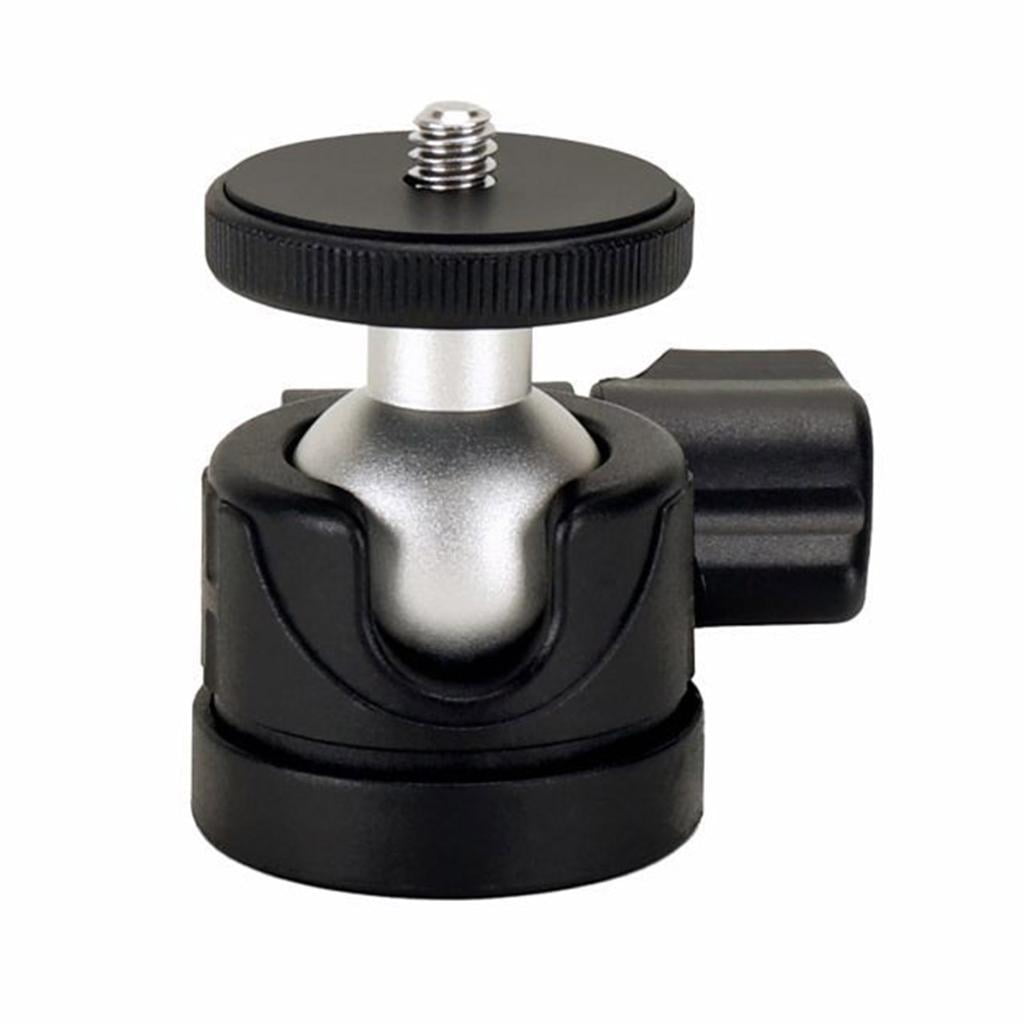 Lerpwige Aluminium Mini Ballhead Mount 360°Rotatable Adapter for Tripods Monopods