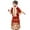 Red, variant on Coerni Girls Thick Cotton Cape Coat Suit 2 Pieces Furry Collar Warm Outwear Set Fleece Lined 𝐓ang Suit Velvet Cheongsam Outfit