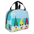 thumbnail image 2 of Salouo Gnomes On The Beach for Unisex Lunch Bag Leakproof Lunch Tote Large Capacity Reusable Insulated Lunch Box Cooler Lunch Container for Work/Office/Picnic/Travel-Black, 2 of 8