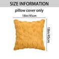 thumbnail image 7 of REGALWOVEN Pack of 1 Plush Pillow Case Ginkgo Leaf Embroidery Soft Fluffy Modern Throw Pillow Covers for Home Decoration Yellow 18" x 18", 7 of 7
