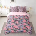 thumbnail image 3 of Feelyou Pink Blue Camo Twin Bedding Sets 7-Piece for Child, Stripes Abstract Ombre Bedding Comforter Set, Cartoon Camouflage Reversible Sheet Sets, Ultra Soft Bedroom Decor, 3 of 8