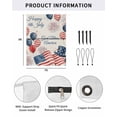 thumbnail image 2 of 4th of July RV Awning Sun Shade Screen 9'X7' USA Flag Balloon Mesh Sunscreen Patriotic Star Fireworks Awning Shade Screen with Zipper UV Blocker Completed Kits Outdoor Canopy for RV Motorhome Camper, 2 of 7