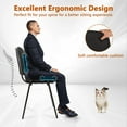 thumbnail image 4 of CLATINA Set of 5 Pack Stackable Waiting Room Chairs Fabric Black Reception Chair Metal with Thickened Seat Back Cushion for Waiting Conference Room Guest Stool (5 Pack), 4 of 9