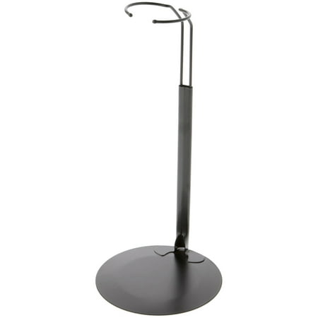 Plymor DSP-10B Black Adjustable Doll Stand, fits 16, 17, 18, 19, 20, 21, 22, 23, and 24 inch Dolls or Action Figures, Waist is 2.5" - 3.5" wide, 7" - 9" around, Pack of 2